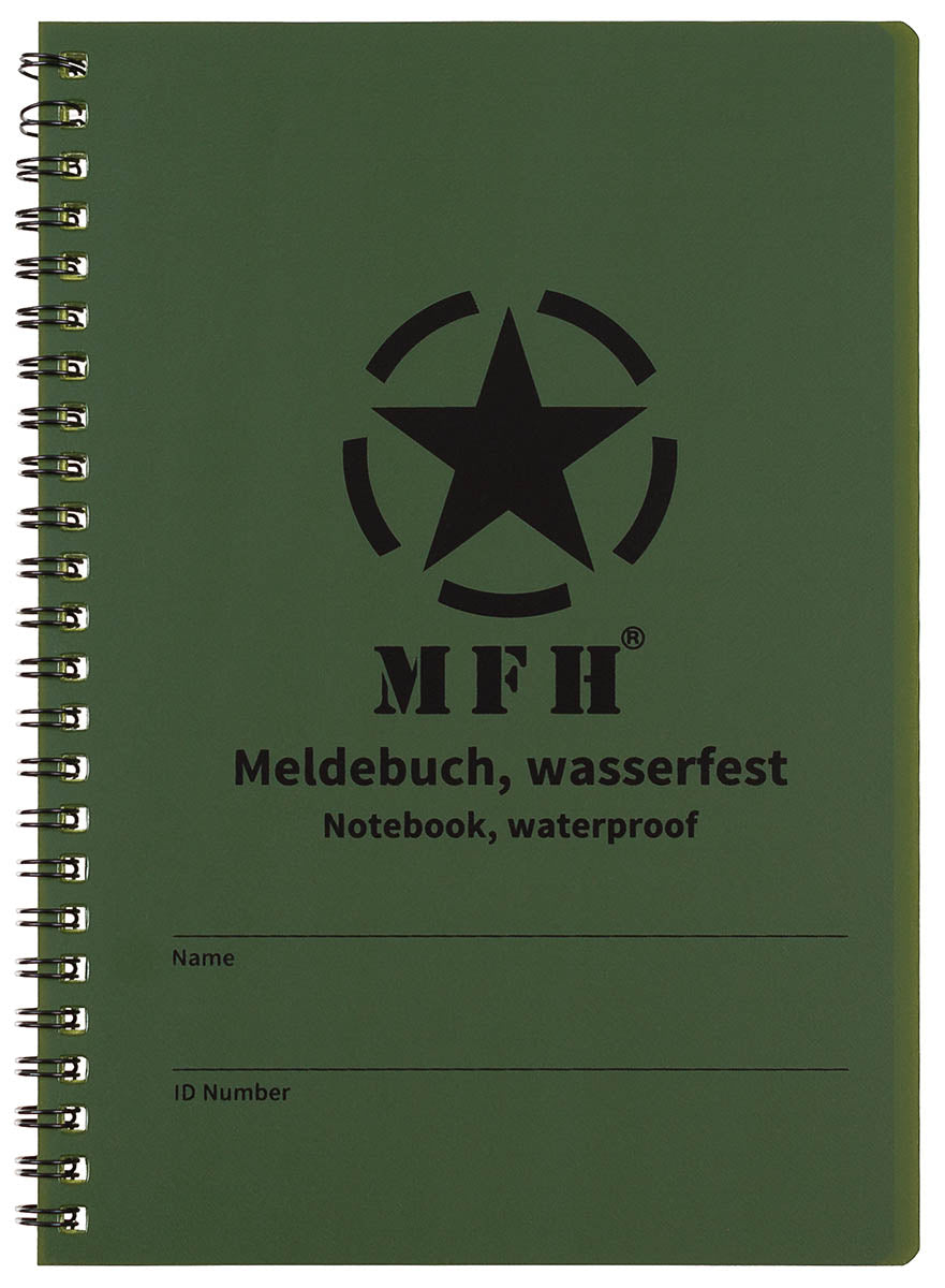 Carnet Meldebuch Impermeabil Spiralat MFH - A5, 48 file