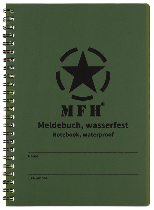 Carnet Meldebuch Impermeabil Spiralat MFH - A5, 48 file