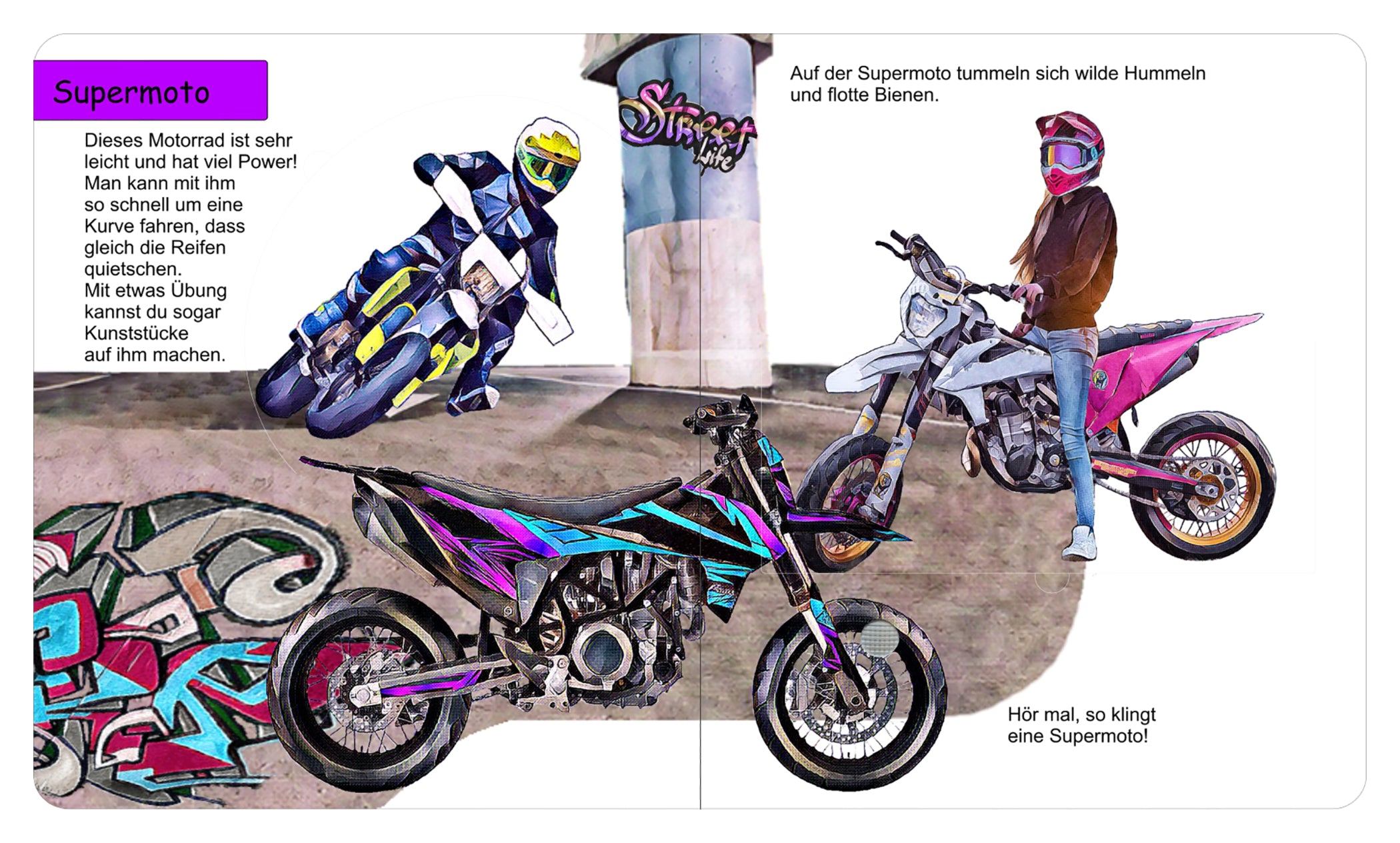 Carte Interactivă Moto "Primul meu Motor" Louis - Sunete și Clapete