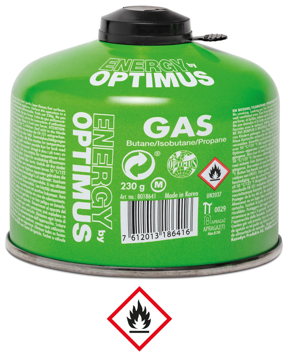 Cartuș Gaz OPTIMUS 230g - Amestec Butan/Propan, EN 417