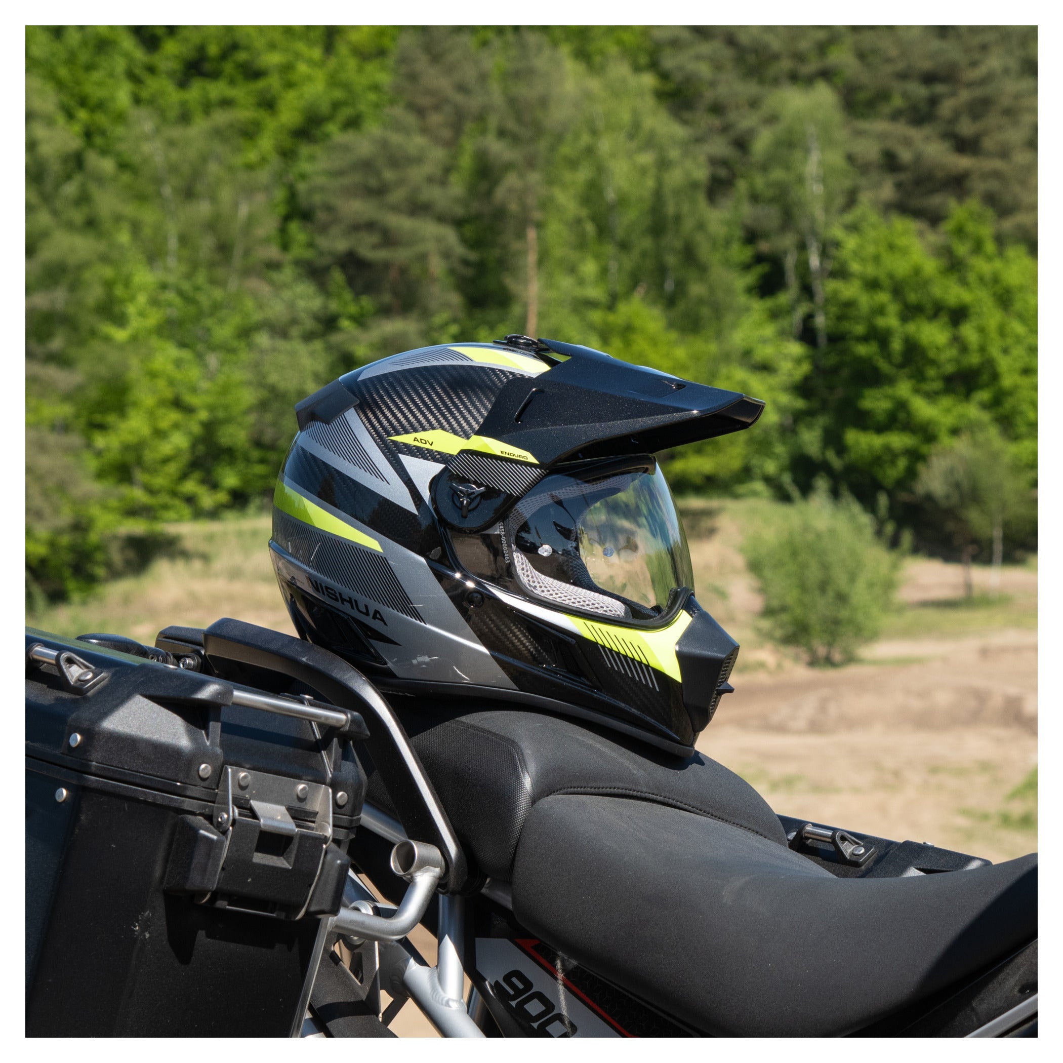 Cască Enduro Carbon Evo Louis - Ușoară, Pinlock, ECE 22.06