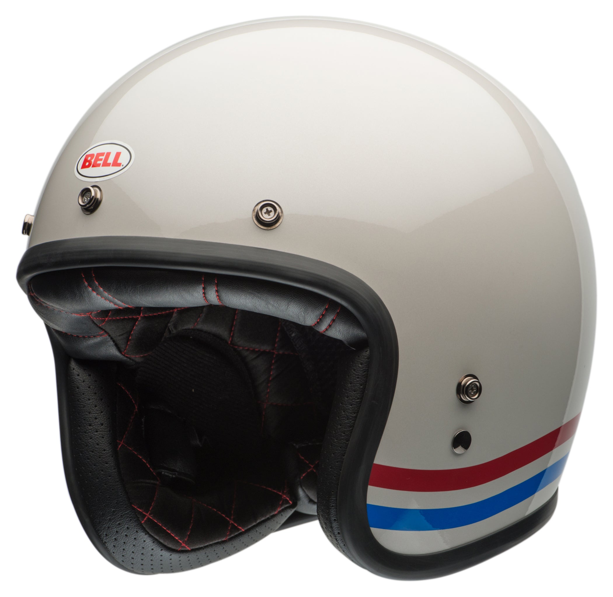 Cască Moto Custom 500 06 Stripes Bell - ECE 22.06, Retro