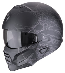 Cască Moto EXO-Combat 2 Spiderweb Scorpion EXO - Jethelm cu Bară Detașabilă