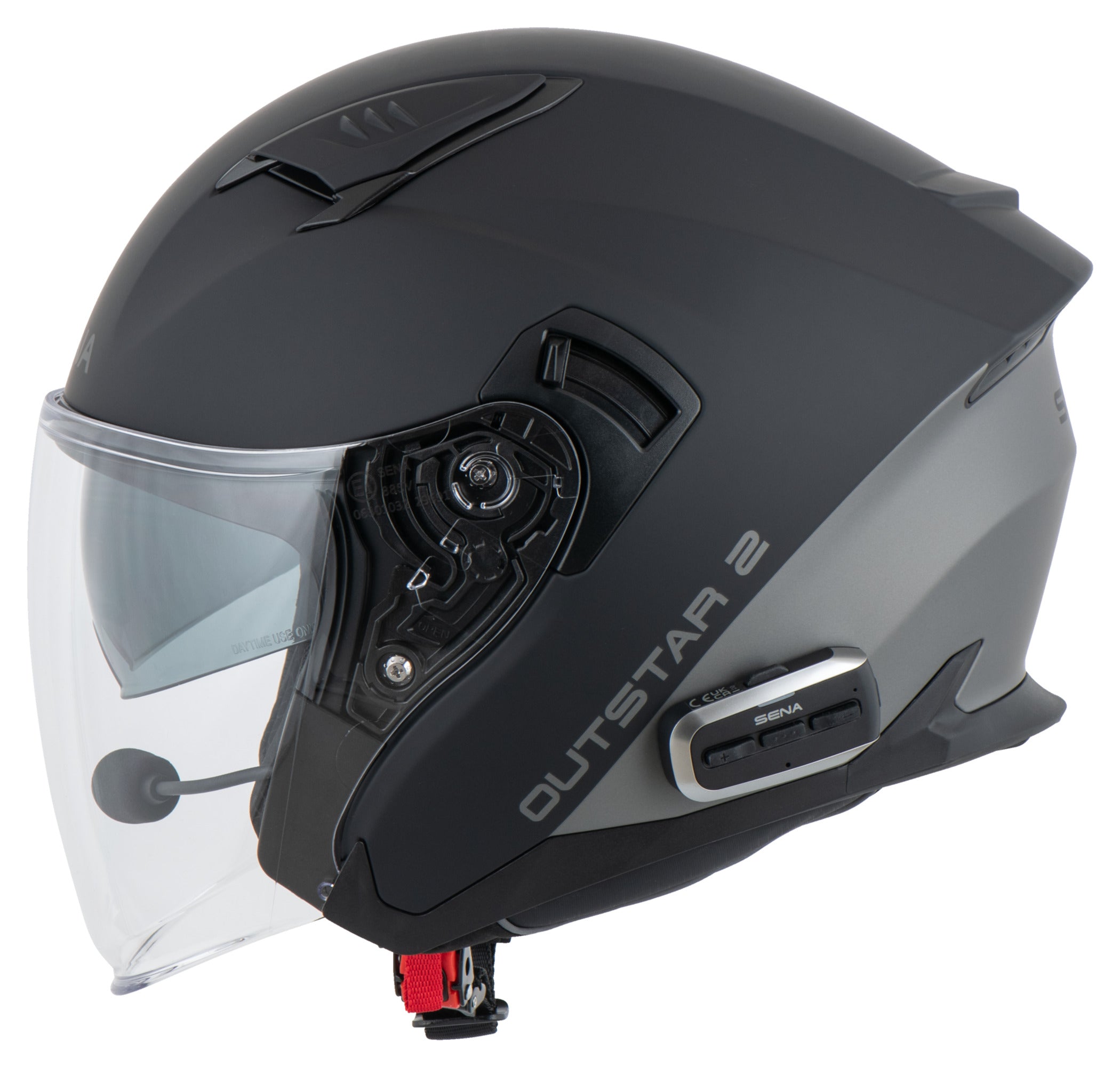 Cască Moto Jet Sena Outstar 2 - Bluetooth 5.2, Mesh Intercom