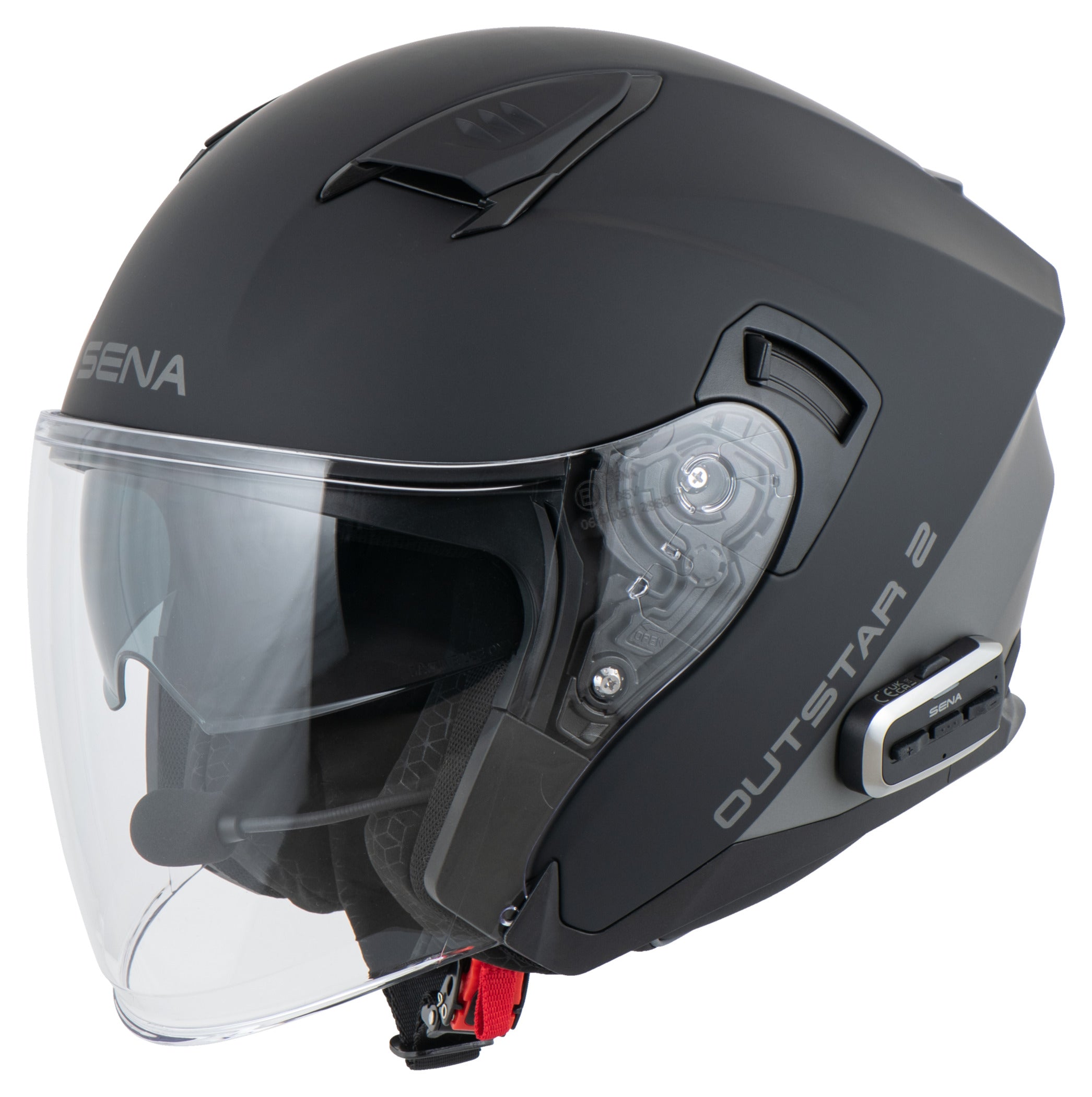 Cască Moto Jet Sena Outstar 2 - Bluetooth 5.2, Mesh Intercom