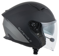 Cască Moto Jet Sena Outstar 2 - Bluetooth 5.2, Mesh Intercom