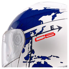 Cască Moto Modulară Schuberth C5 Globe Blue - ECE 22.06, Confort Premium