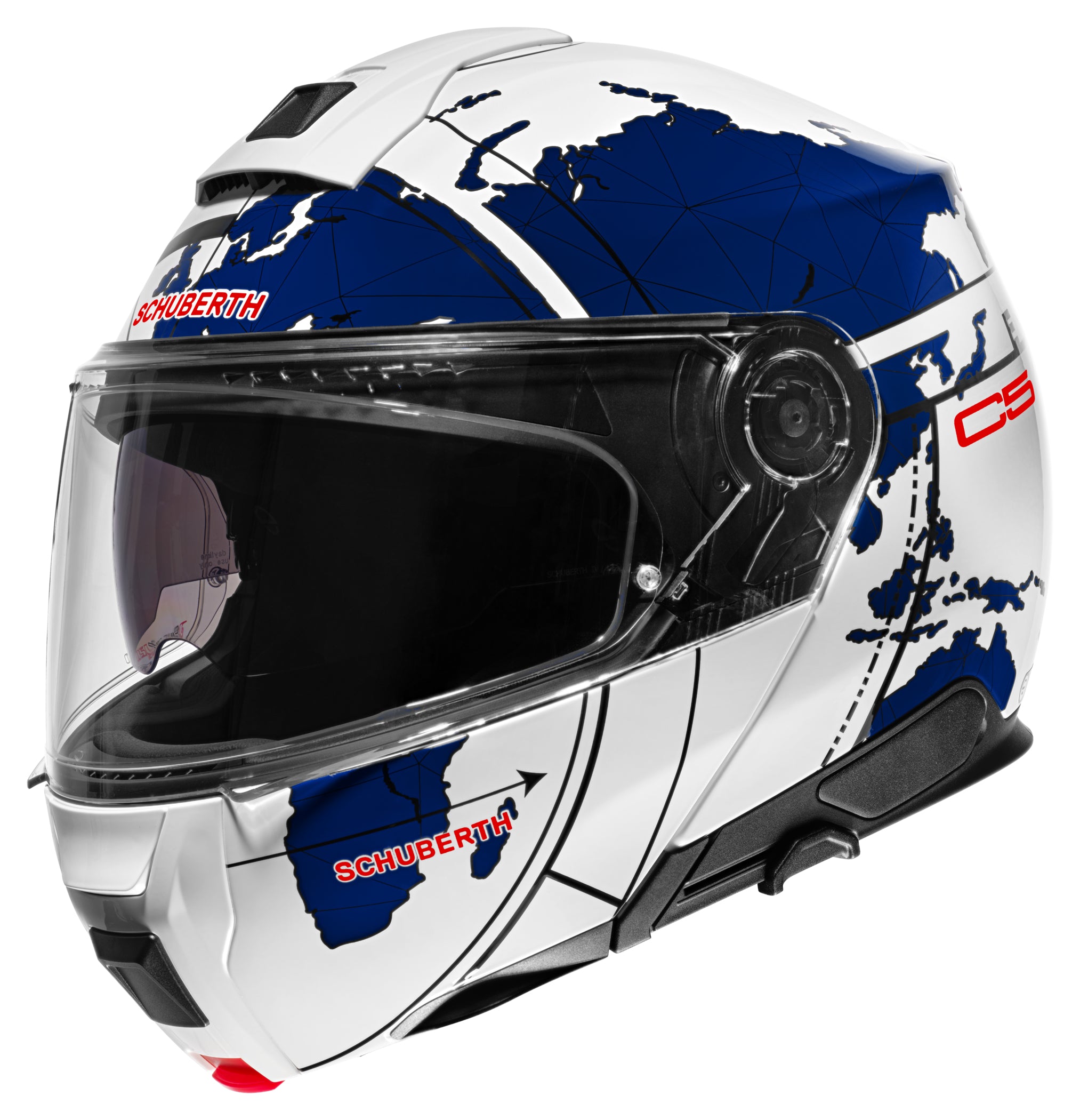 Cască Moto Modulară Schuberth C5 Globe Blue - ECE 22.06, Confort Premium