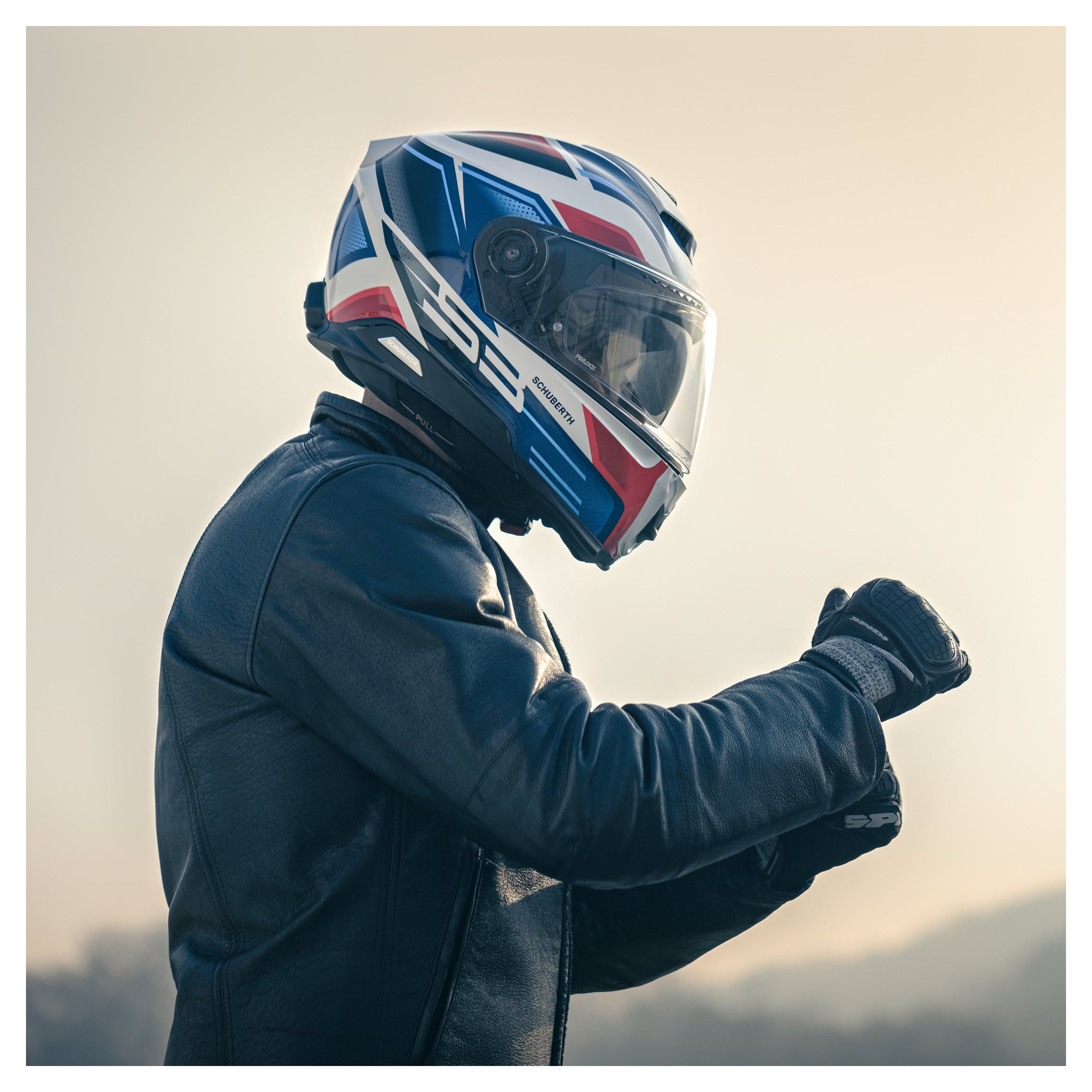 Cască Moto Modulară Schuberth C5 Master Blue - ECE 22.06, Confort Superior