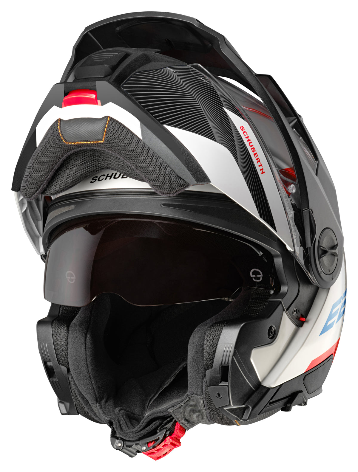 Cască Moto Schuberth E2 Defender White - Modulară, ECE 22.06