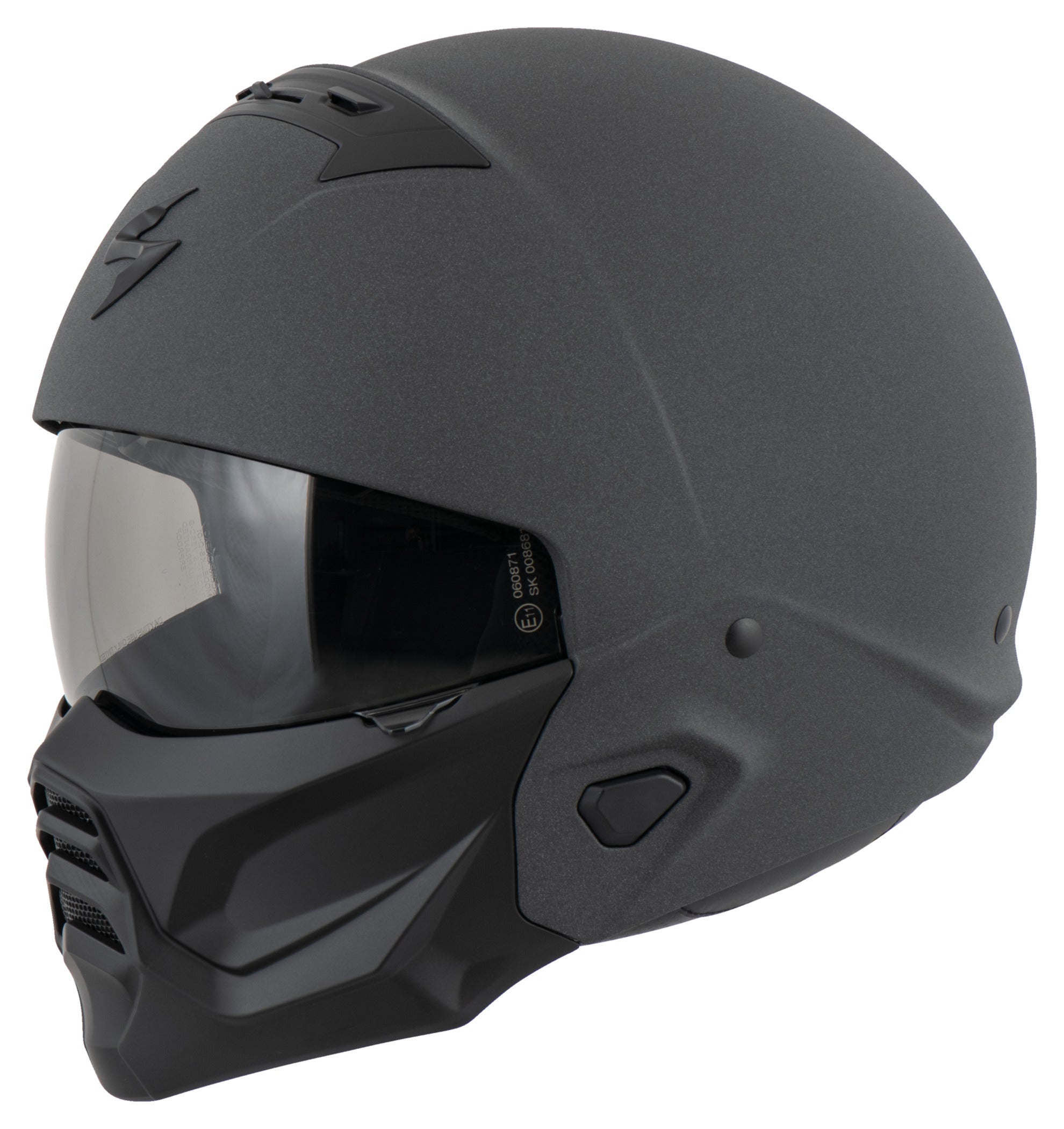 Cască Moto Scorpion Exo-Combat II Graphite - Design Agresiv, ECE 22.06