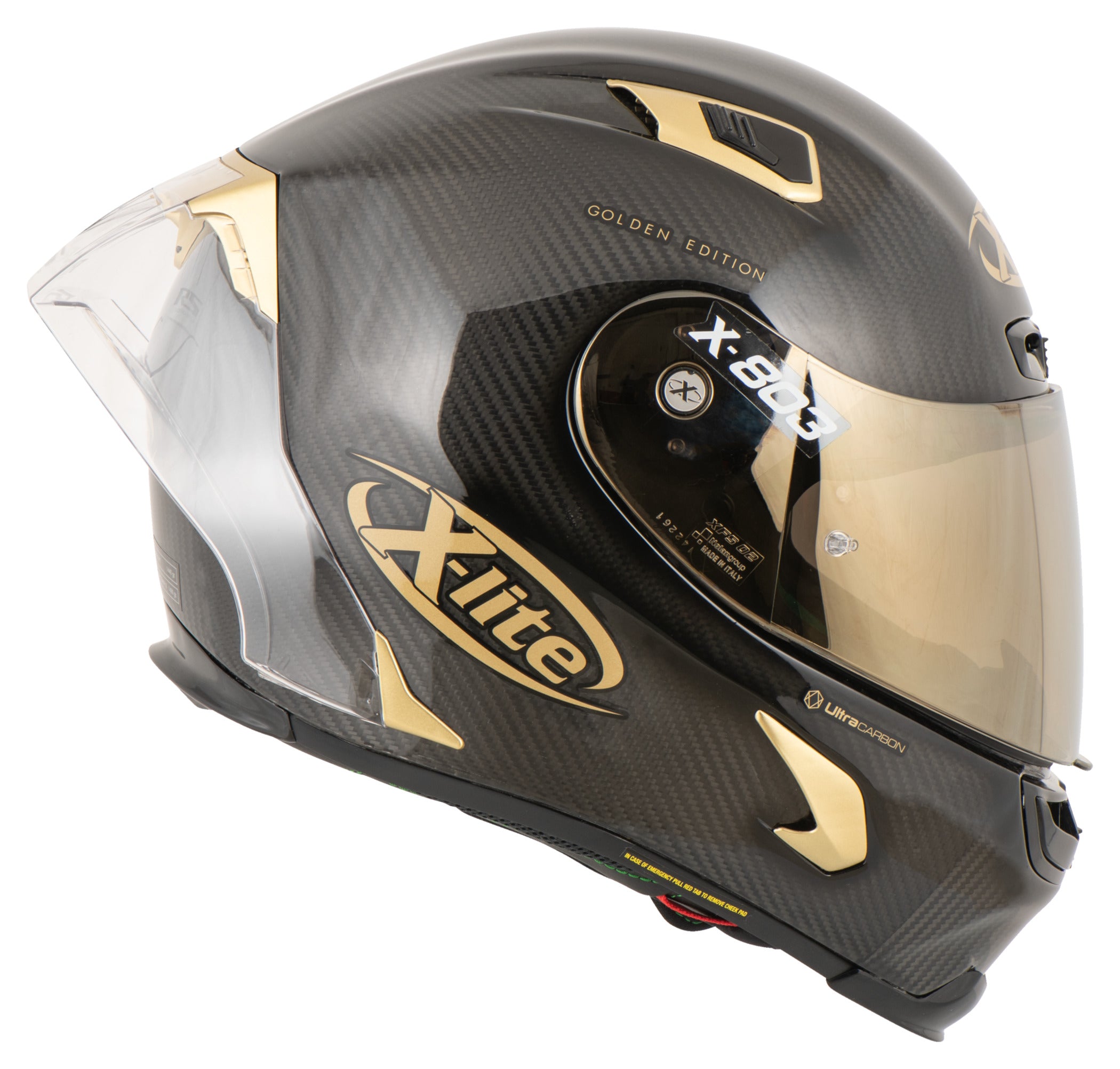 Cască Moto X-803 RS 06 Golden Edition LE X-Lite - Carbon, ECE 22.06
