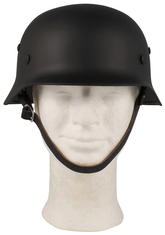 Cască Stahlhelm WW II Negru MFH - Repro de înaltă calitate, Interior piele