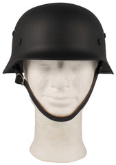 Cască Stahlhelm WW II Negru MFH - Repro de înaltă calitate, Interior piele