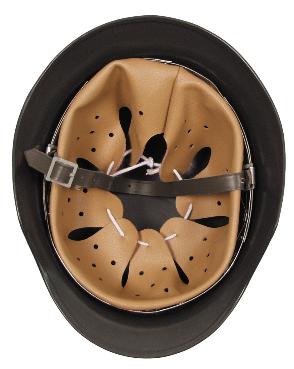 Cască Stahlhelm WW II Oliv MFH - Reproducere, Interior Piele