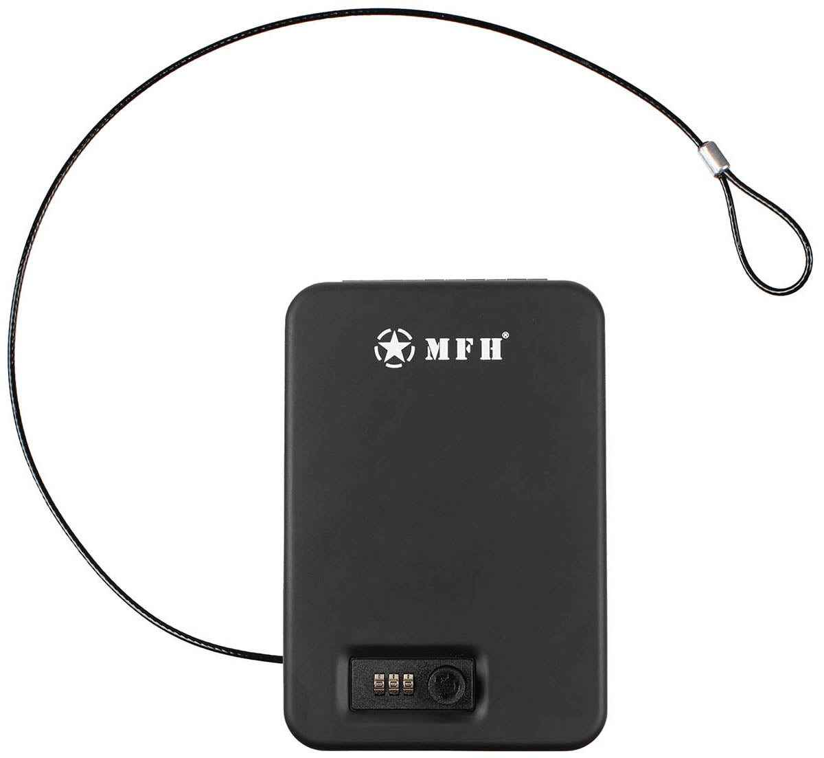 Casetă de Siguranță Portabilă Negru MFH - Metal, Încuietoare Cifră