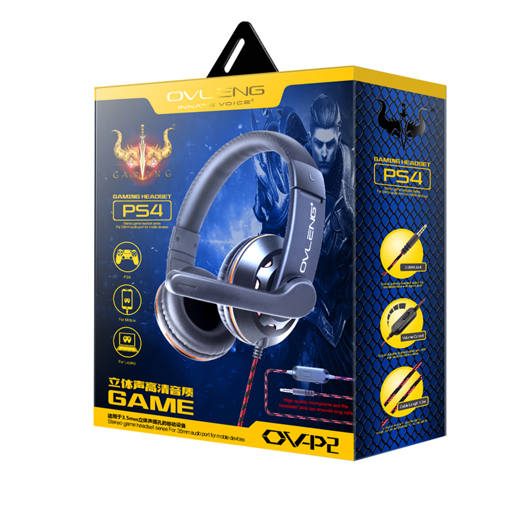 Căști Gaming OV-P2 OEM - Microfon Flexibil, Jack 3.5mm - 3