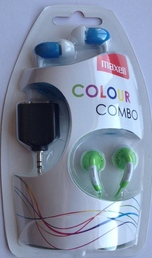 Casti Stereo Digitale Maxell (Verde/Albastru) - Pachet Dublu, Sunet Clar - 2