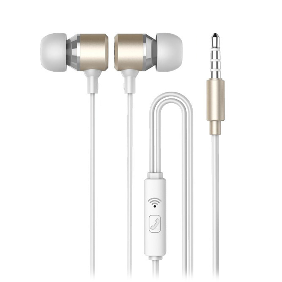 Casti Telefon cu Microfon M20 GOLF - Audio Clar, Design Elegant Auriu - 2
