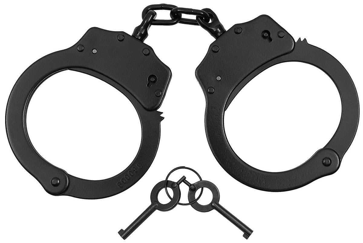 Cătușe Deluxe Negru MFH - 100% Oțel, Double-Lock
