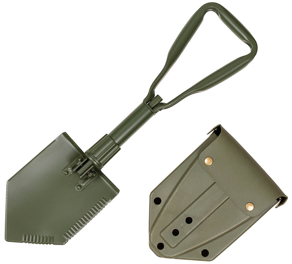 Cazma Pliabilă US, Extra Stabilă, Oliv MFH - Oțel Robust, Lungime 60 cm