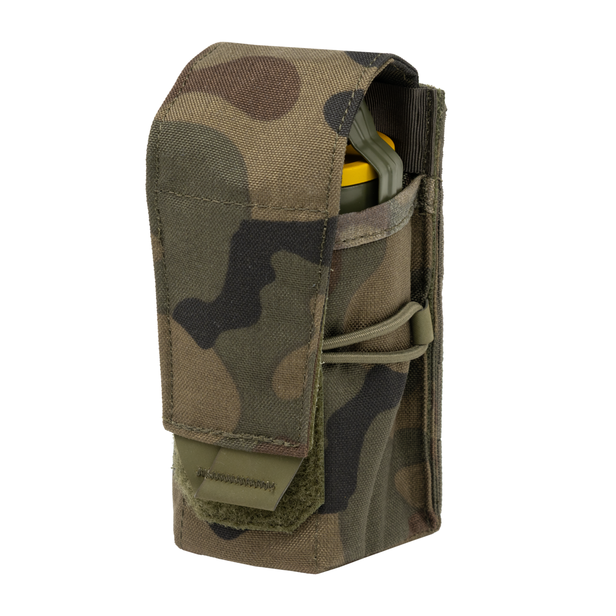 Husă Grenadă de Fum MOLLE Helikon-Tex PL Woodland – Clapetă cu Arici, 65 g - poza 4