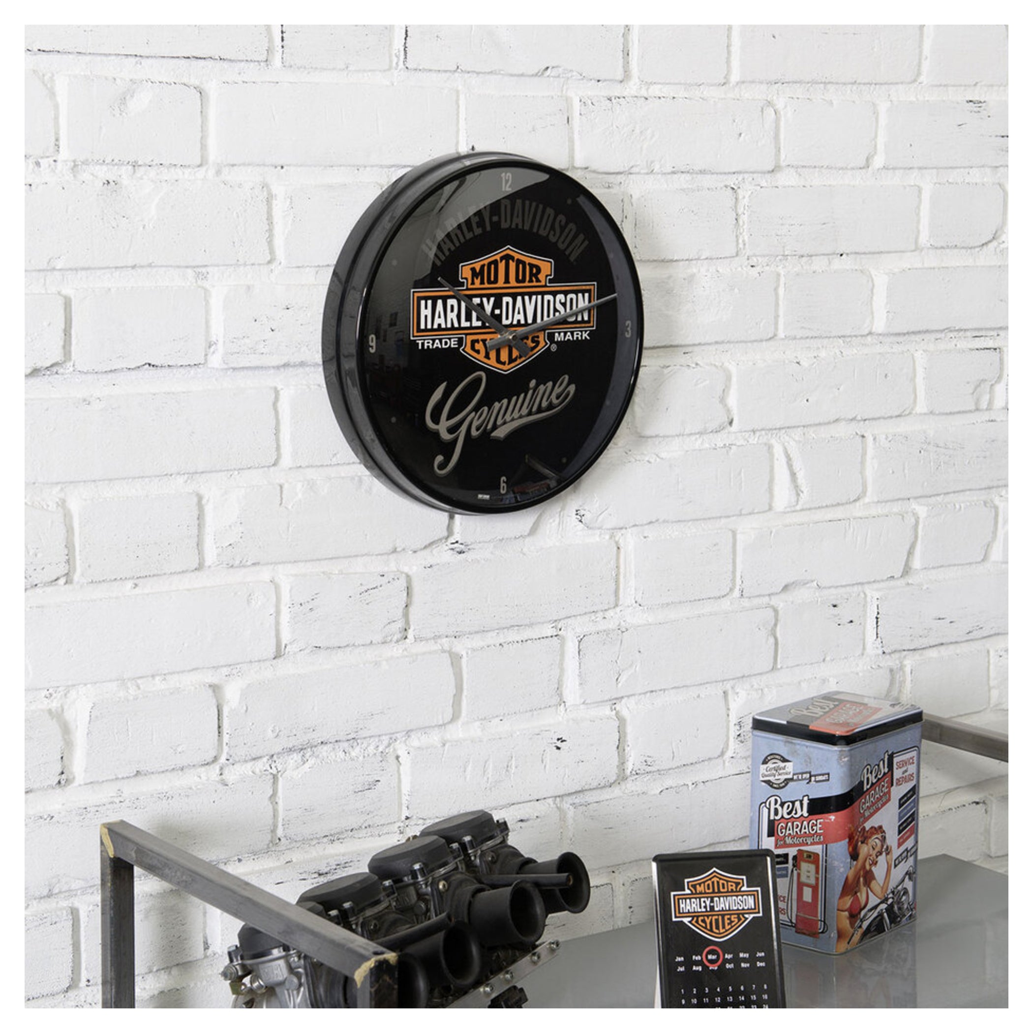 Ceas de Perete Harley-Davidson *Genuine* - Design Iconic, Precizie Cuarț