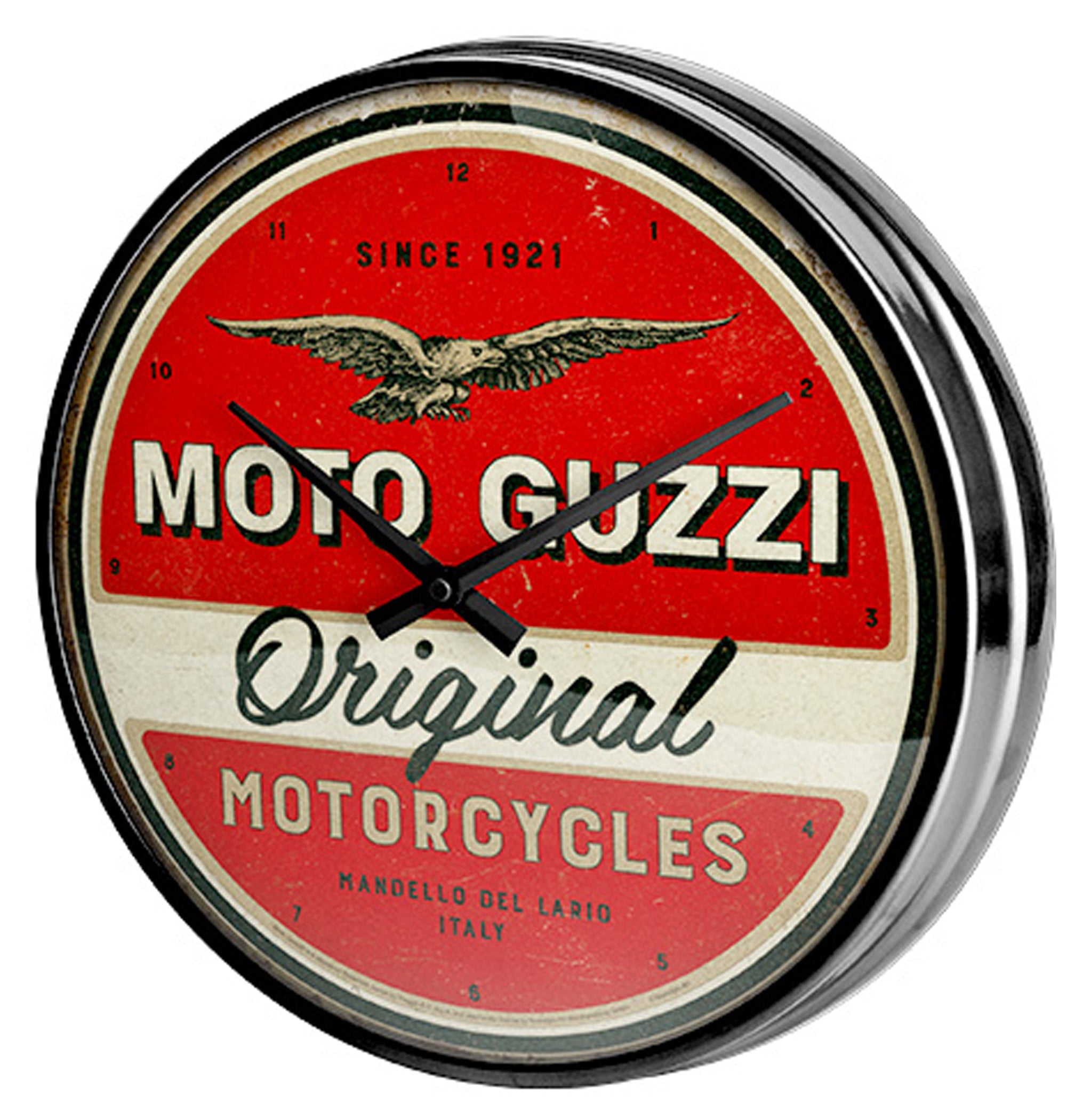 Ceas de Perete Moto-Guzzi - Design Nostalgic, Precizie Germană