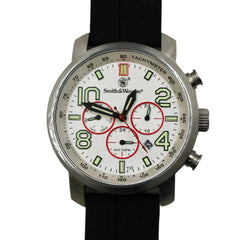 Ceas Militar Smith&Wesson Tritium Chronograph White / Silicon Strap