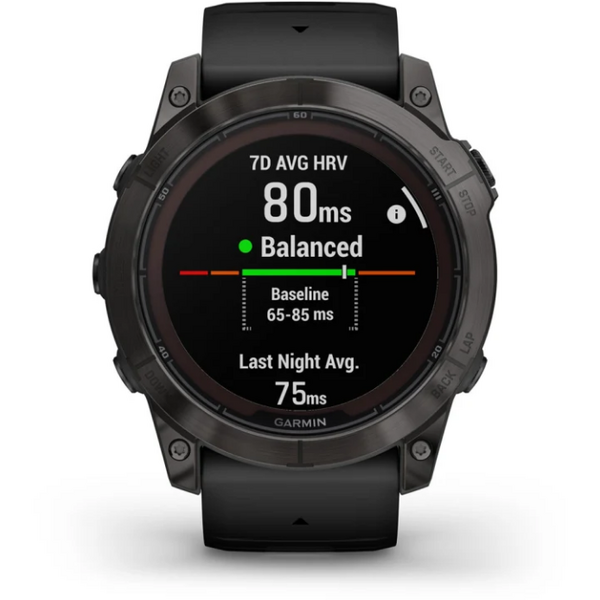 Ceas Smartwatch Fenix 7 Pro Sapphire Solar Garmin - DLC Carbon, GPS Multi-Band - 9