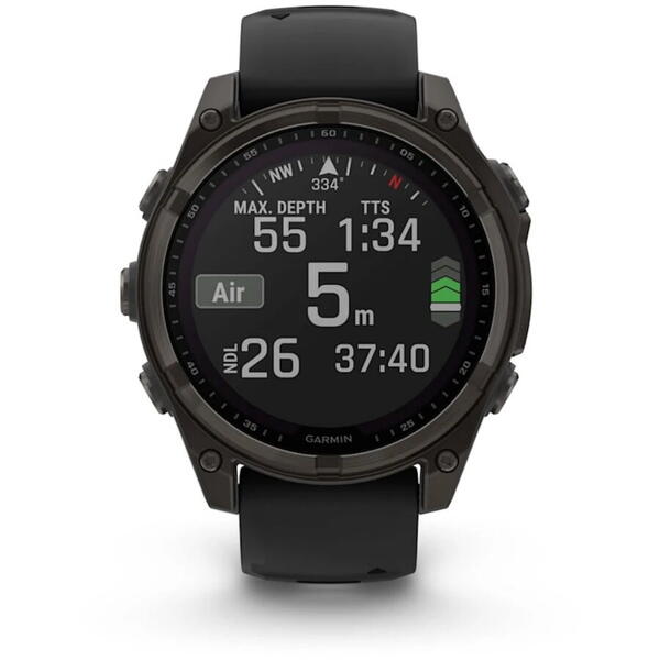 Ceas Smartwatch Fenix 8 Solar Sapphire Garmin - GPS, Baterie Solară - 8