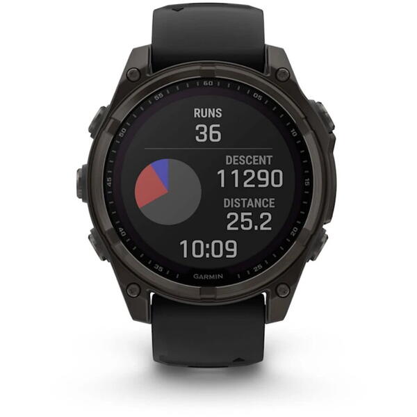 Ceas Smartwatch Fenix 8 Solar Sapphire Garmin - GPS, Baterie Solară - 9