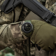 Ceas Tactic 2166 M-Tac - Verde, Rezistent la Apă