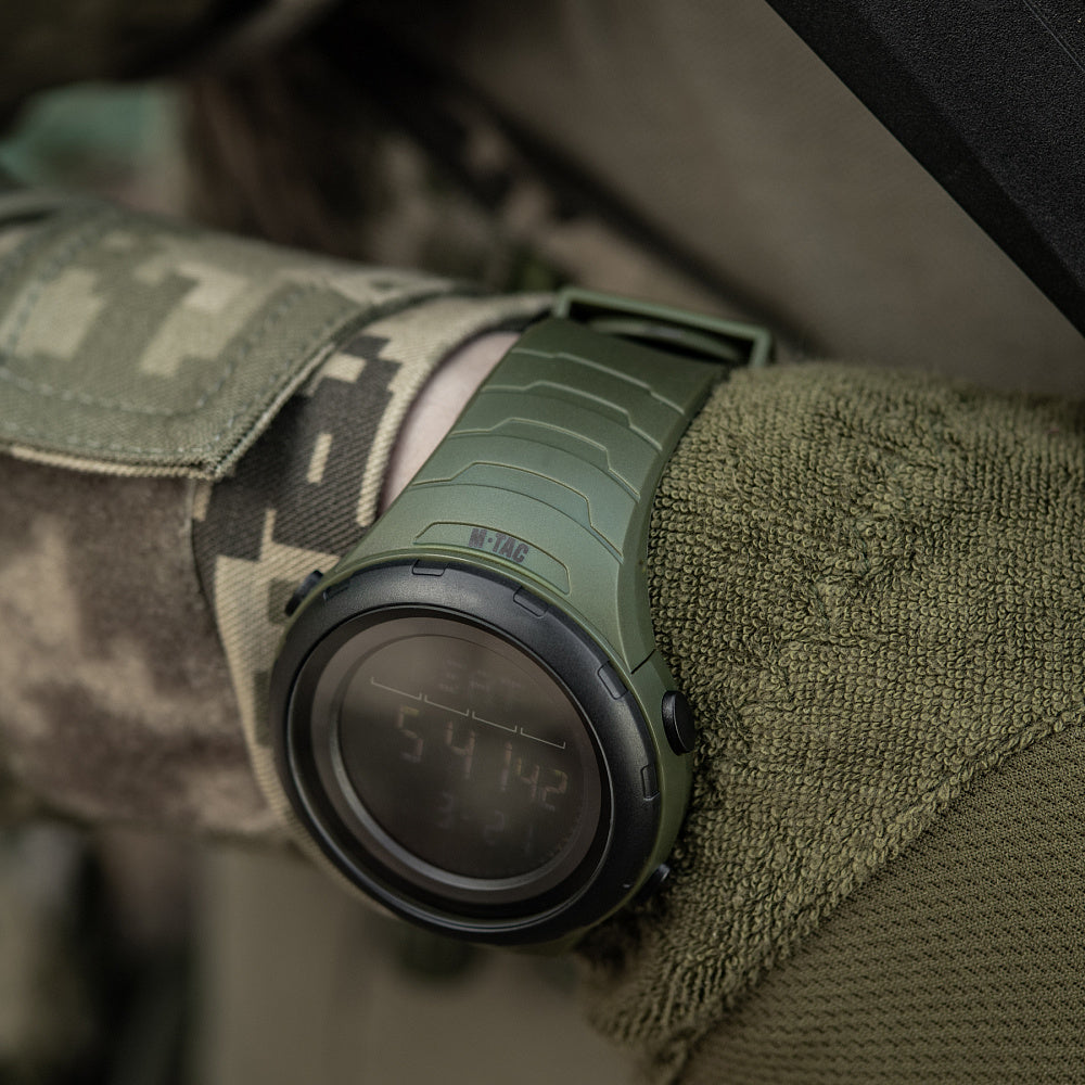 Ceas Tactic 2166 M-Tac - Verde, Rezistent la Apă