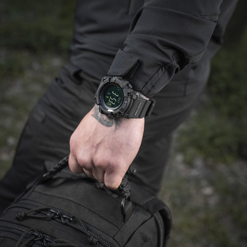 Ceas Tactic Adventure M-Tac - Negru, Multifuncțional & Rezistent