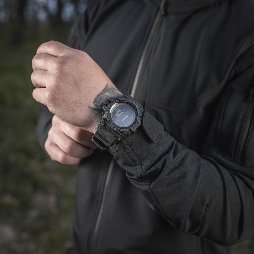 Ceas Tactic Adventure M-Tac - Negru, Multifuncțional & Rezistent