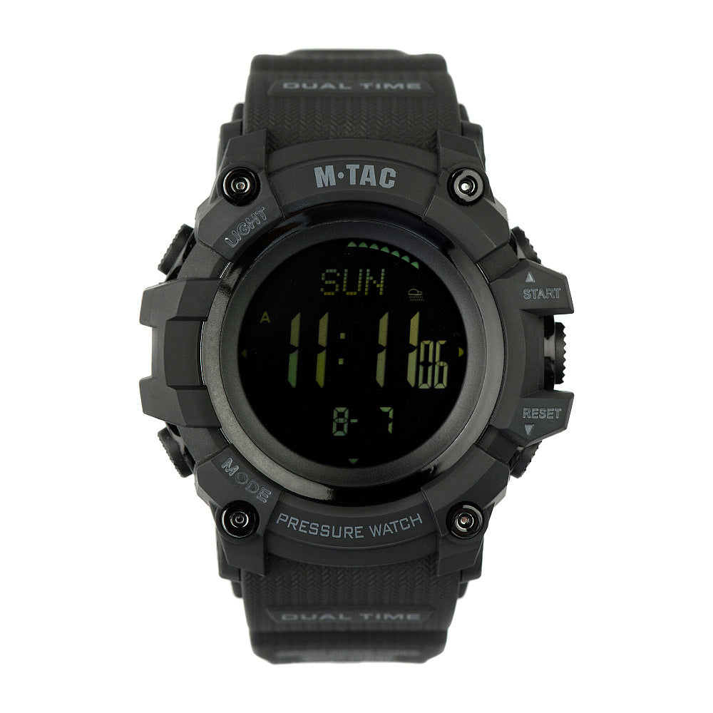 Ceas Tactic Adventure M-Tac - Negru, Multifuncțional & Rezistent