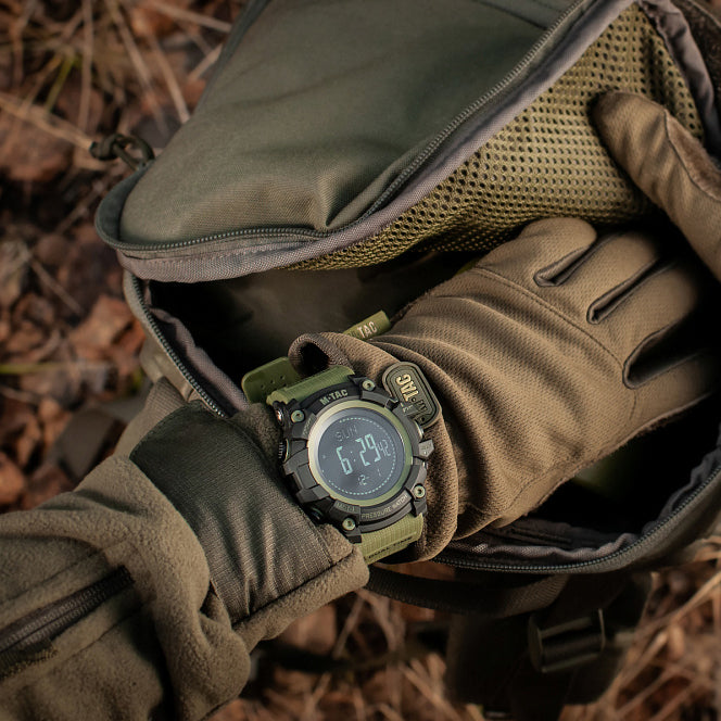 Ceas Tactic Adventure M-Tac - Negru/Olive Multisport