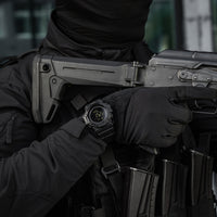 Ceas Tactic cu Compas 2233 M-Tac - Negru, Rezistent la Apă