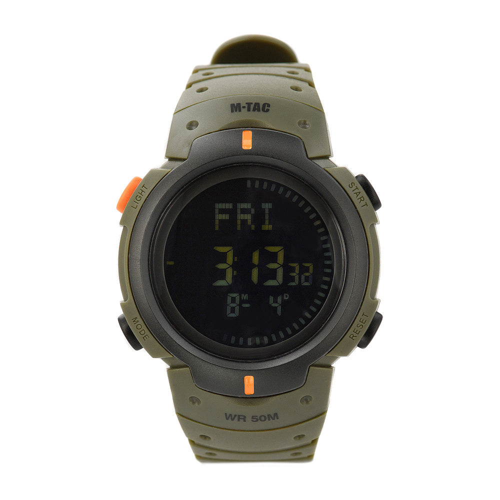 Ceas Tactic cu Compas M-Tac - Olive, Impermeabil