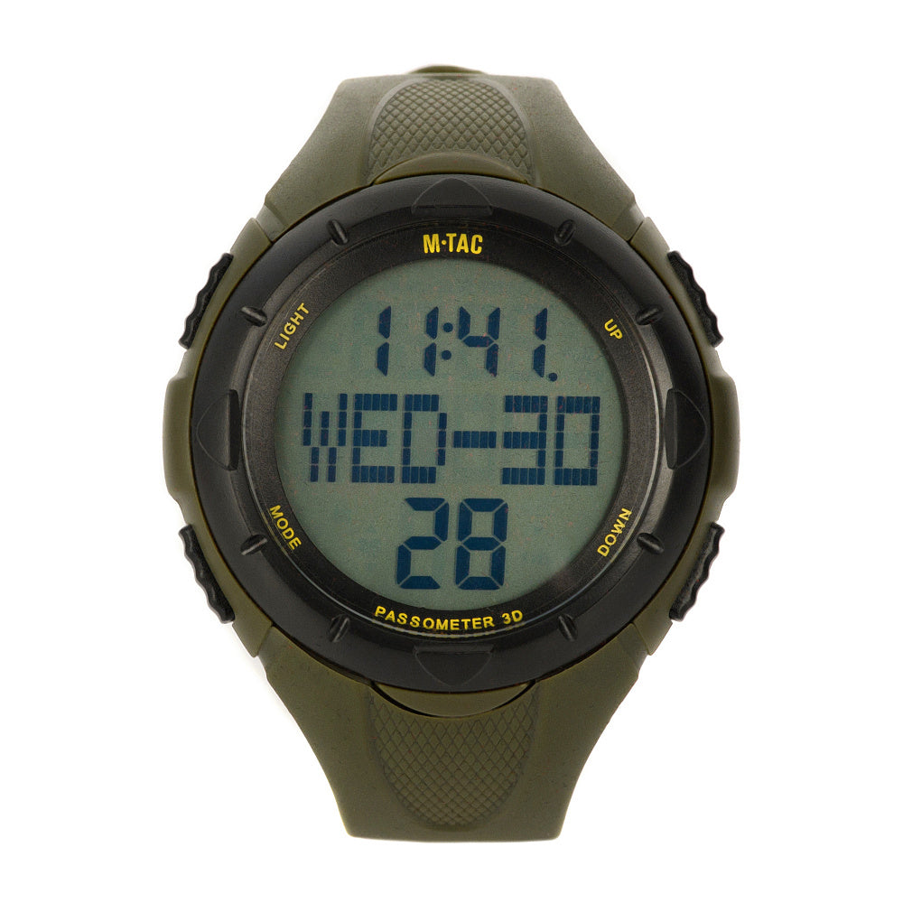 Ceas Tactic cu Pedometru M-Tac - Olive, Monitorizare Activitate