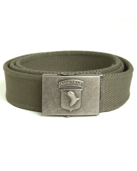 Centură Airborne Mil-Tec – Lățime 4 cm, Cataramă din Oțel, Oliv