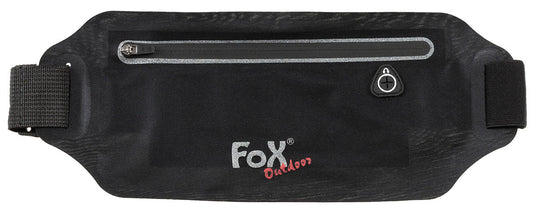 Centură Alergat Run Negru FoxOutdoor - Elastic, Buzunar Impermeabil