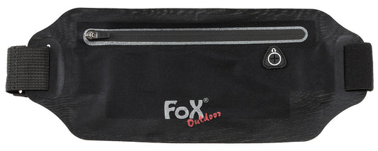Centură Alergat Run Negru FoxOutdoor - Elastic, Buzunar Impermeabil