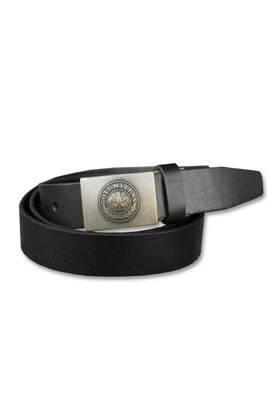 Centură din Piele Mil-Tec RW – Lățime 3 cm, Cataramă Zinc, Neagră