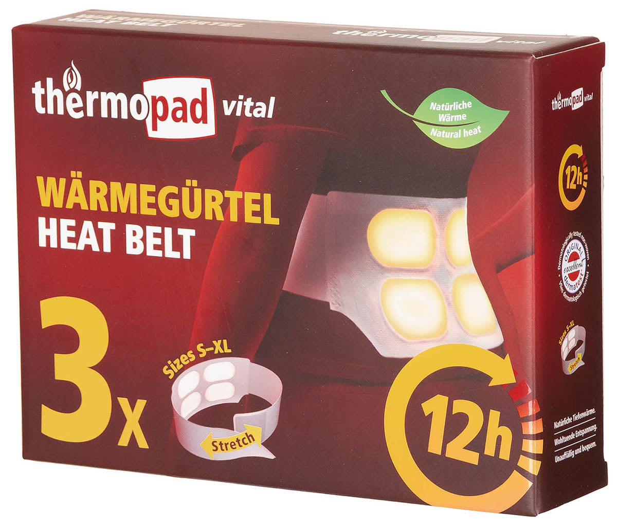 Centură Încălzire Thermopad 3buc - 12h, 48°C