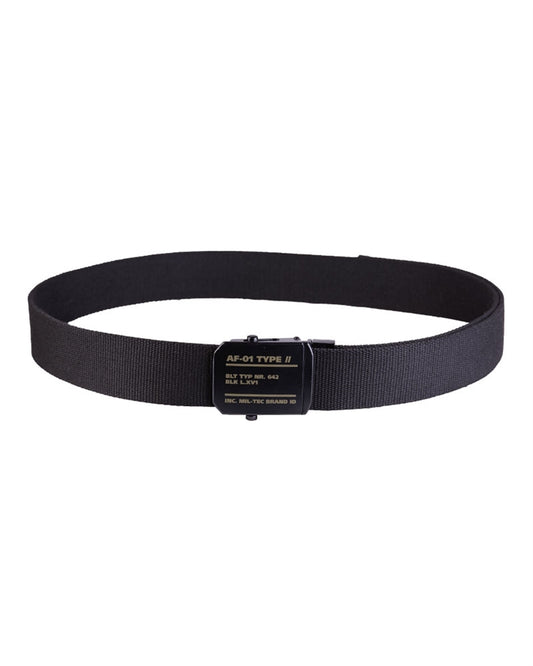 Centură Mil-Tec AF-01 – Lățime 4 cm, Cataramă Neagră Mată