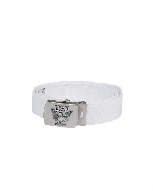 Centură Mil-Tec US Navy – 100% Bumbac, Lățime 3 cm, Albă