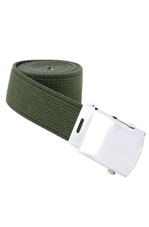 Centură Web US Mil-Tec – Lățime 3 cm, Cataramă Nichelată, Oliv