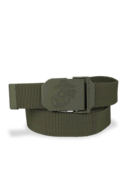 Centură Web USMC Mil-Tec – Lățime 3 cm, Cataramă Zamak, Oliv